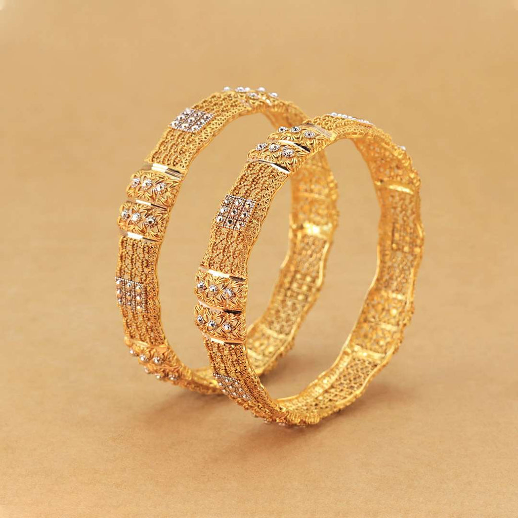 Luxury Gold-Plated Designer Bangles