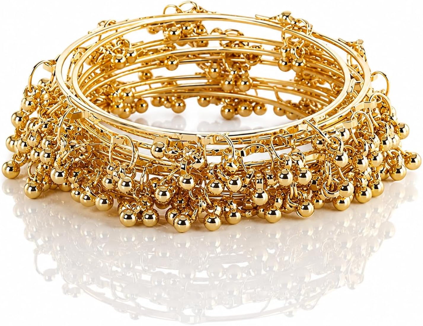 Gold-Plated Ghungroo Bangles Set