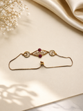 Ruby Bloom Adjustable Gold-Plated Bracelet