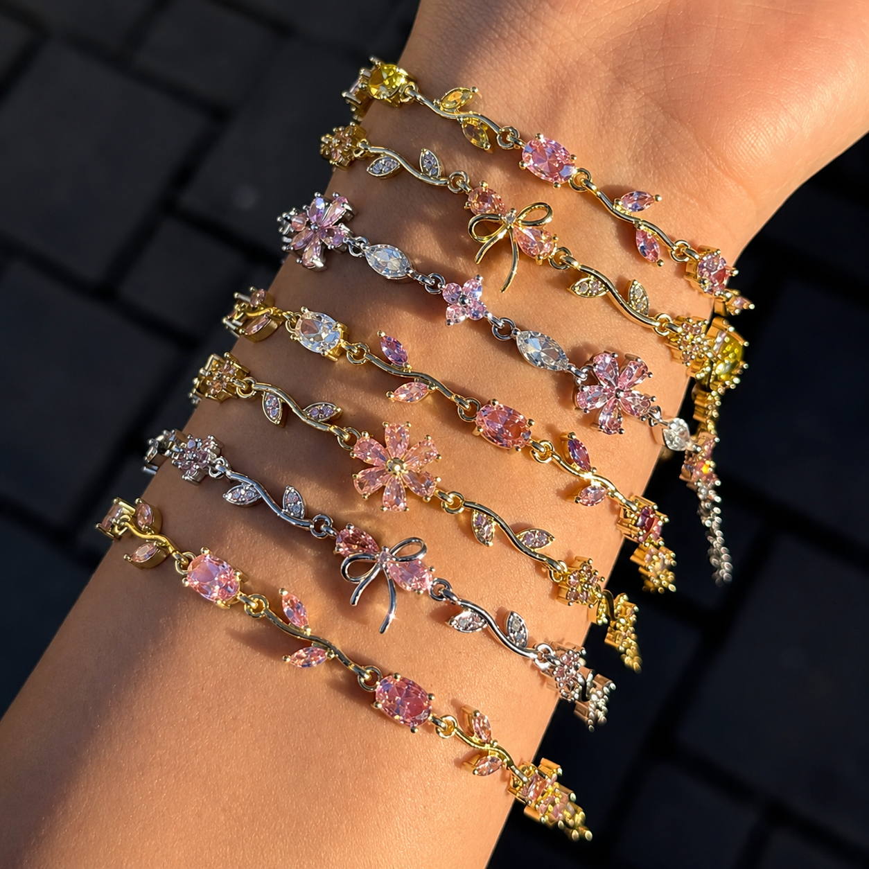 Luxury Adjustable Crystal Charm Bracelet