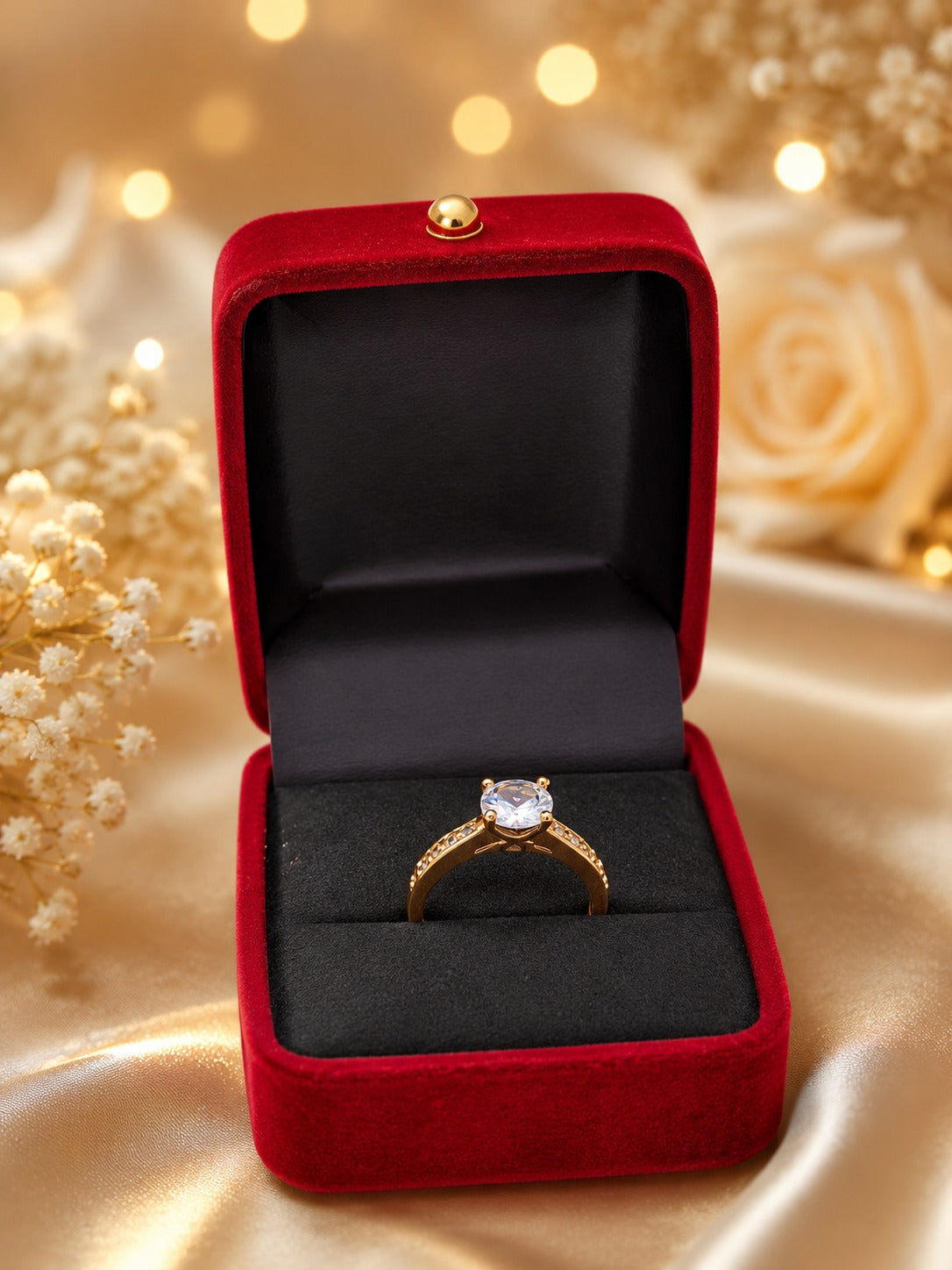 Elegant Diomand Zirconin  Ring