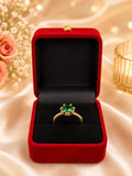 Elegant Green Stone Zirconin  Ring