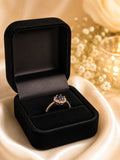 Elegant Navy Stone Zirconin  Ring
