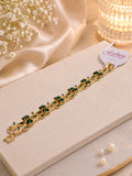 Golden Green Stones Neck Chain