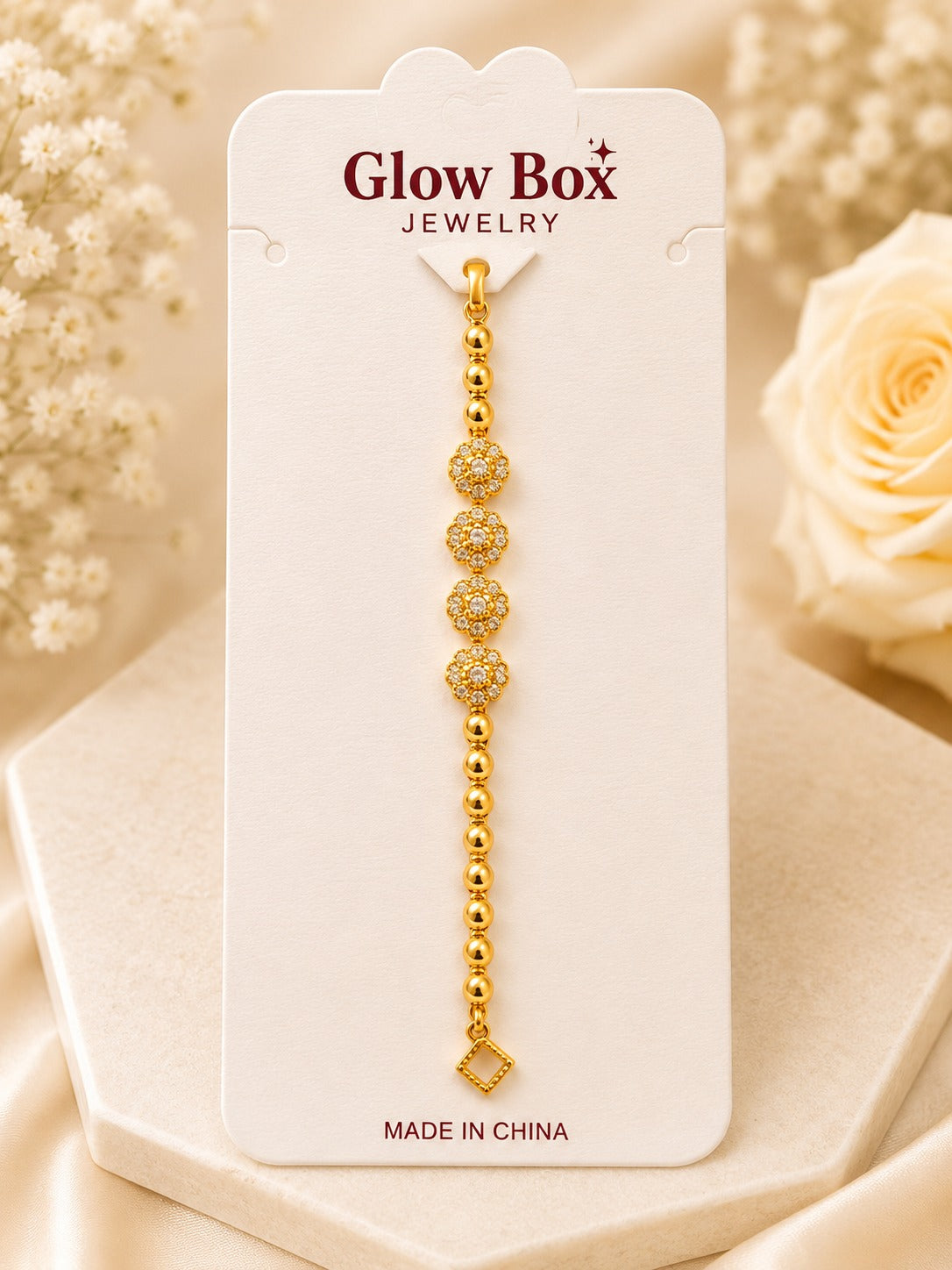 Glow Box Luxury Braclet Golden Color