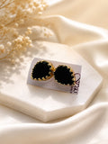 Glow Box Luxury Trending Black  Ear Rings