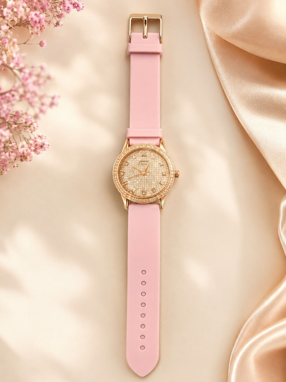 Stylish Pink Ladies Watch