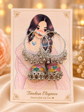 Traditional Multicolor Jhumka Hoop Earrings for Women
