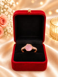 Elegant Blue Crystal Gold Ring for Women