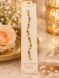 Premium Gold-Plated Floral Gemstone Bracelet for Women