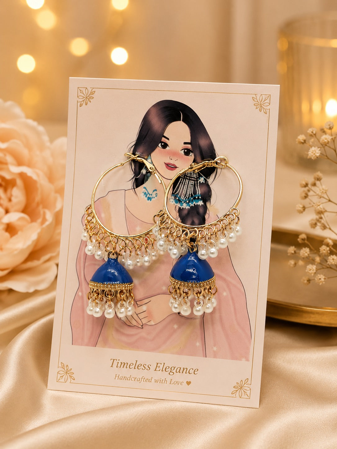 Elegant Stylish Blue Ear Rings