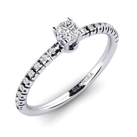 Elegant Silver Adjustable Solitaire Ring