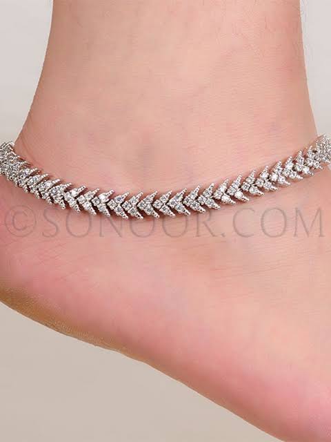 Luxury Crystal Leaf Anklet