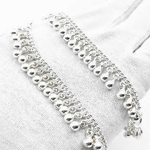 Luxury Silver Ghungroo Anklet