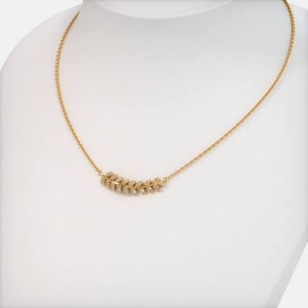 Luxury Crystal Leaf Pendant Necklace